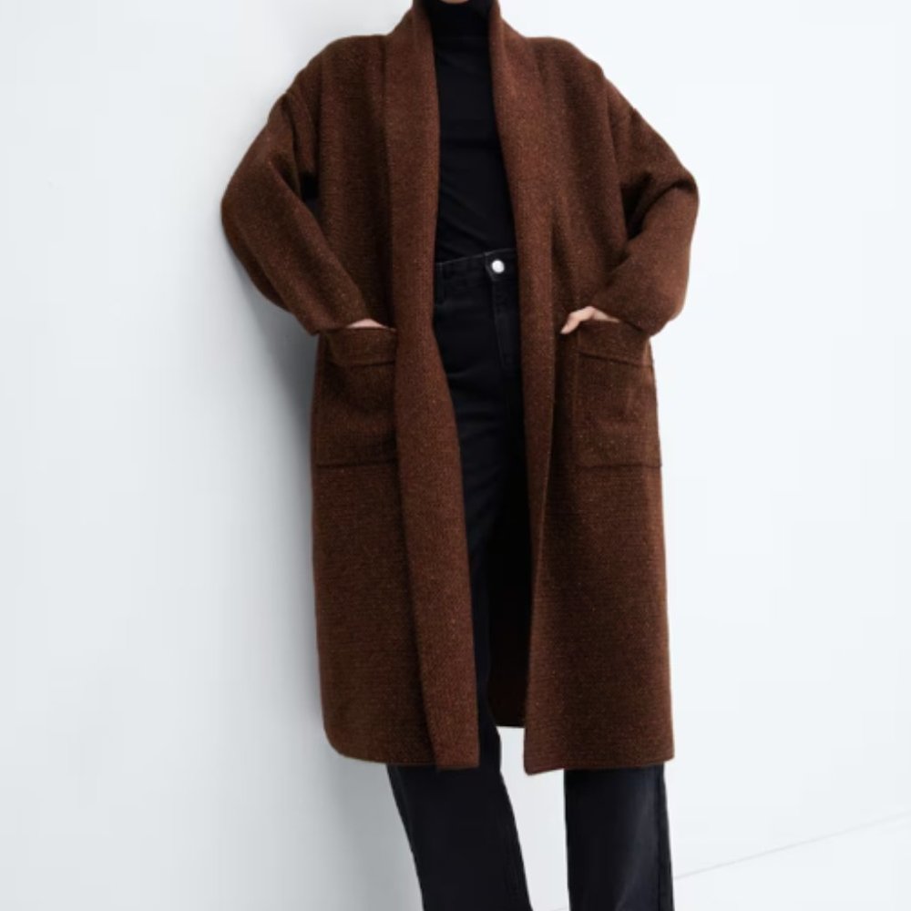 NWT Oversized knitted coat with pockets